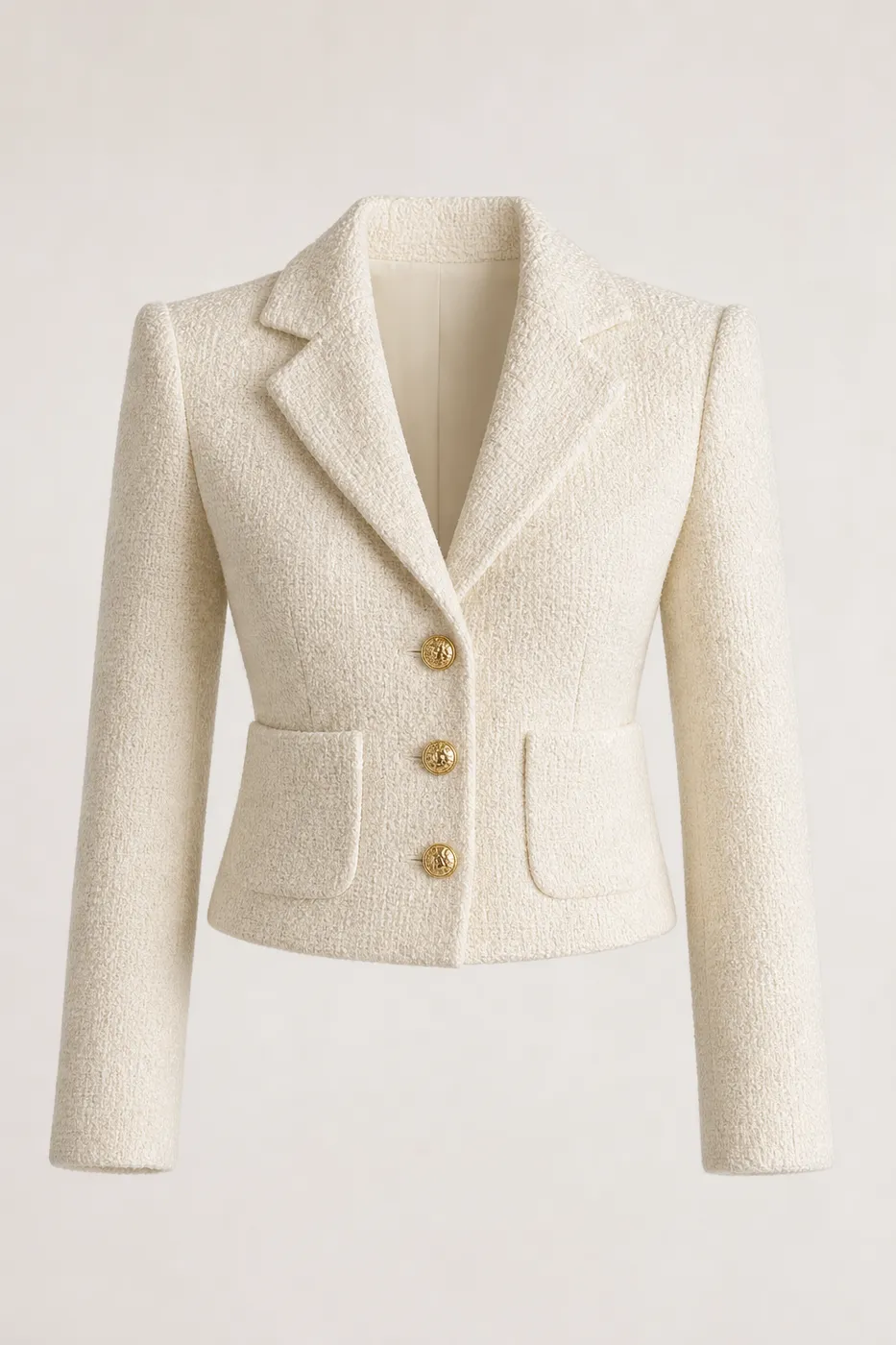 Signature Structured Bouclé Wool Blazer Signature