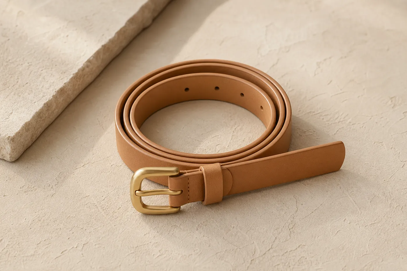 Iconic Slim Vegan Leather Belt Muse