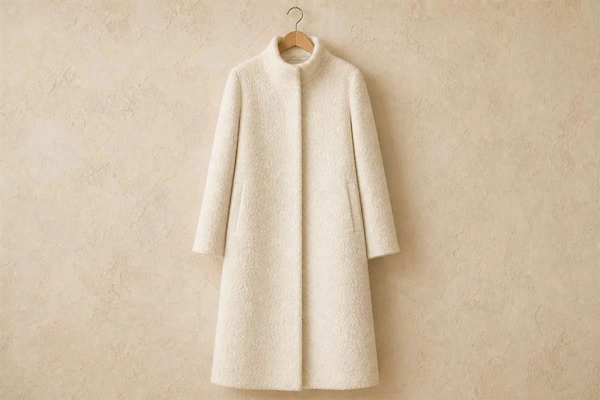 Signature Manteau Long en Laine Bouclée No.01
