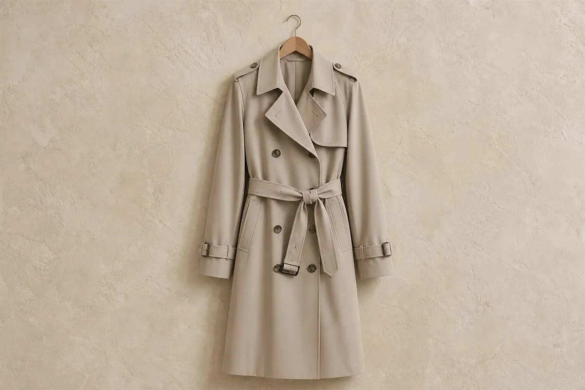 Trench Mi-Long en Gabardine Fluide — Iconic
